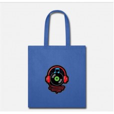 Vinyl Record Gift Music Hifi Retro Royal Blue Tote Bag